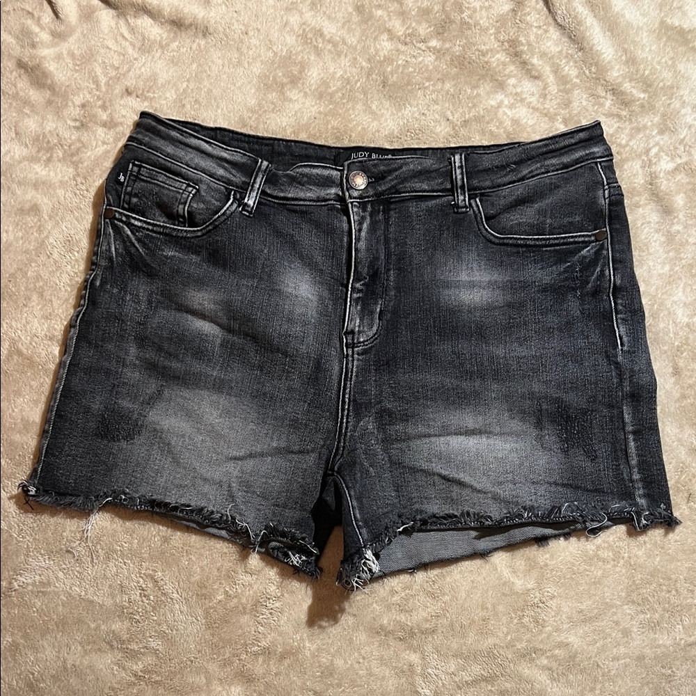 Judy Blue Black Distressed Jean Shorts